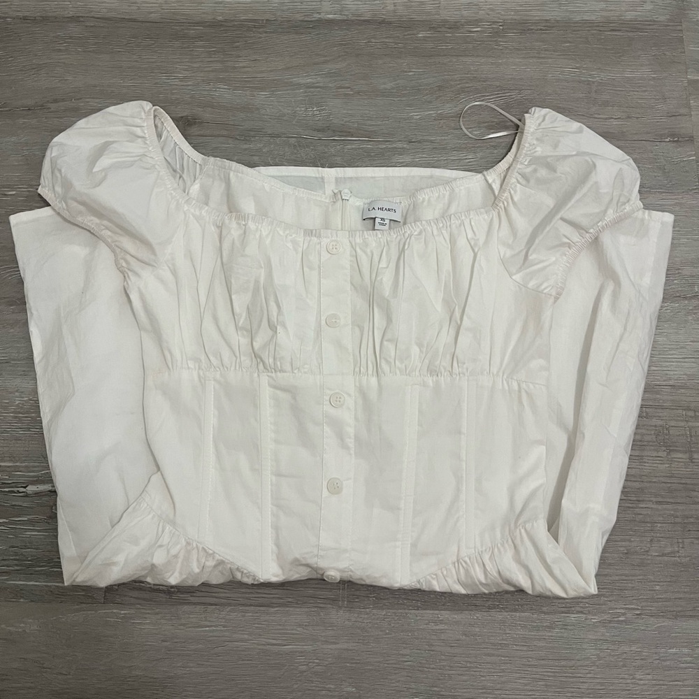 White Puff Sleeve dress